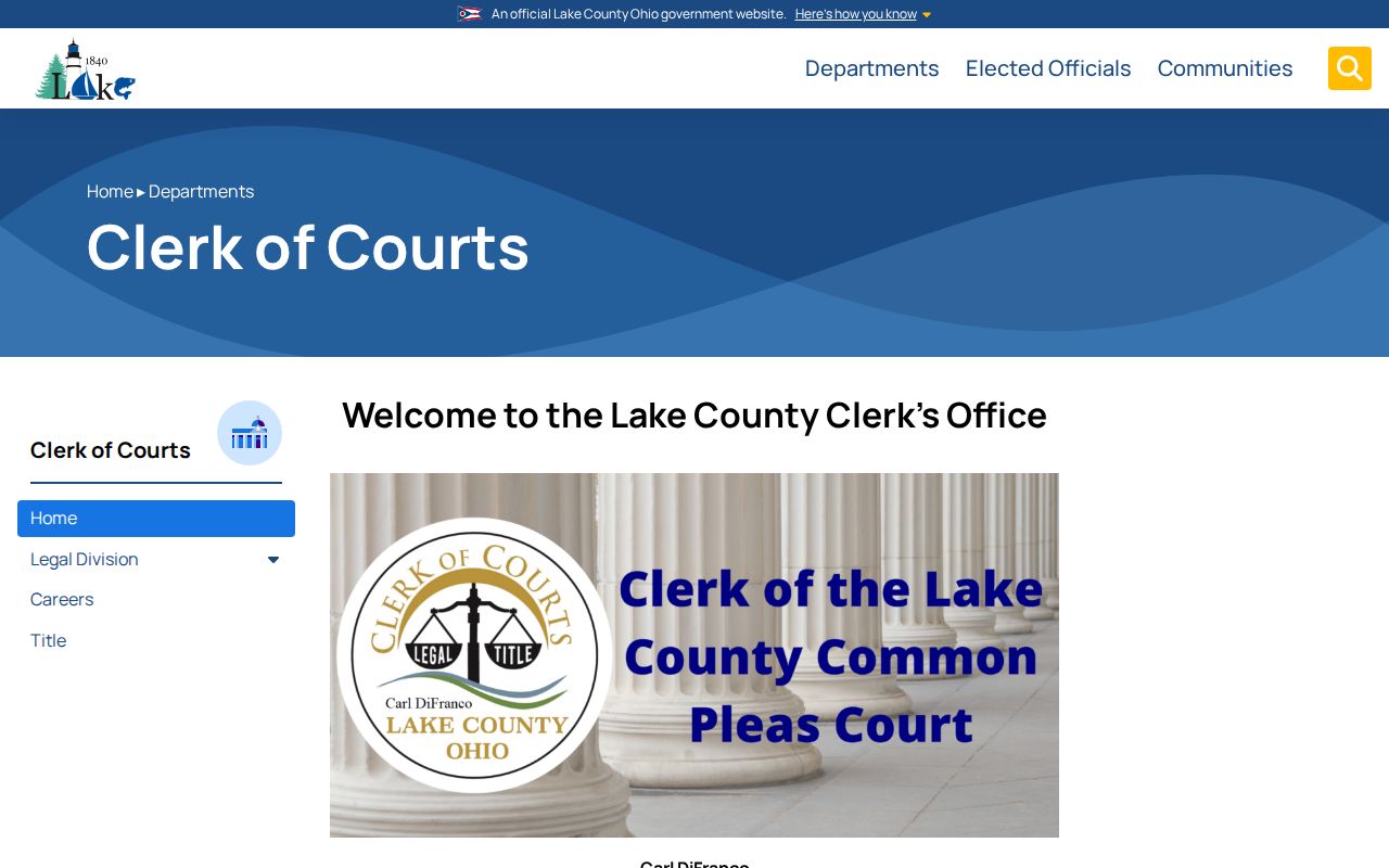 Willoughby residents directory Lake County Clerk court search