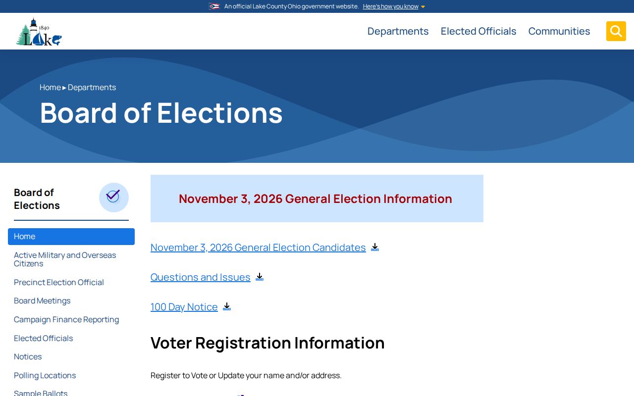 Willoughby residents directory Lake County voter tools