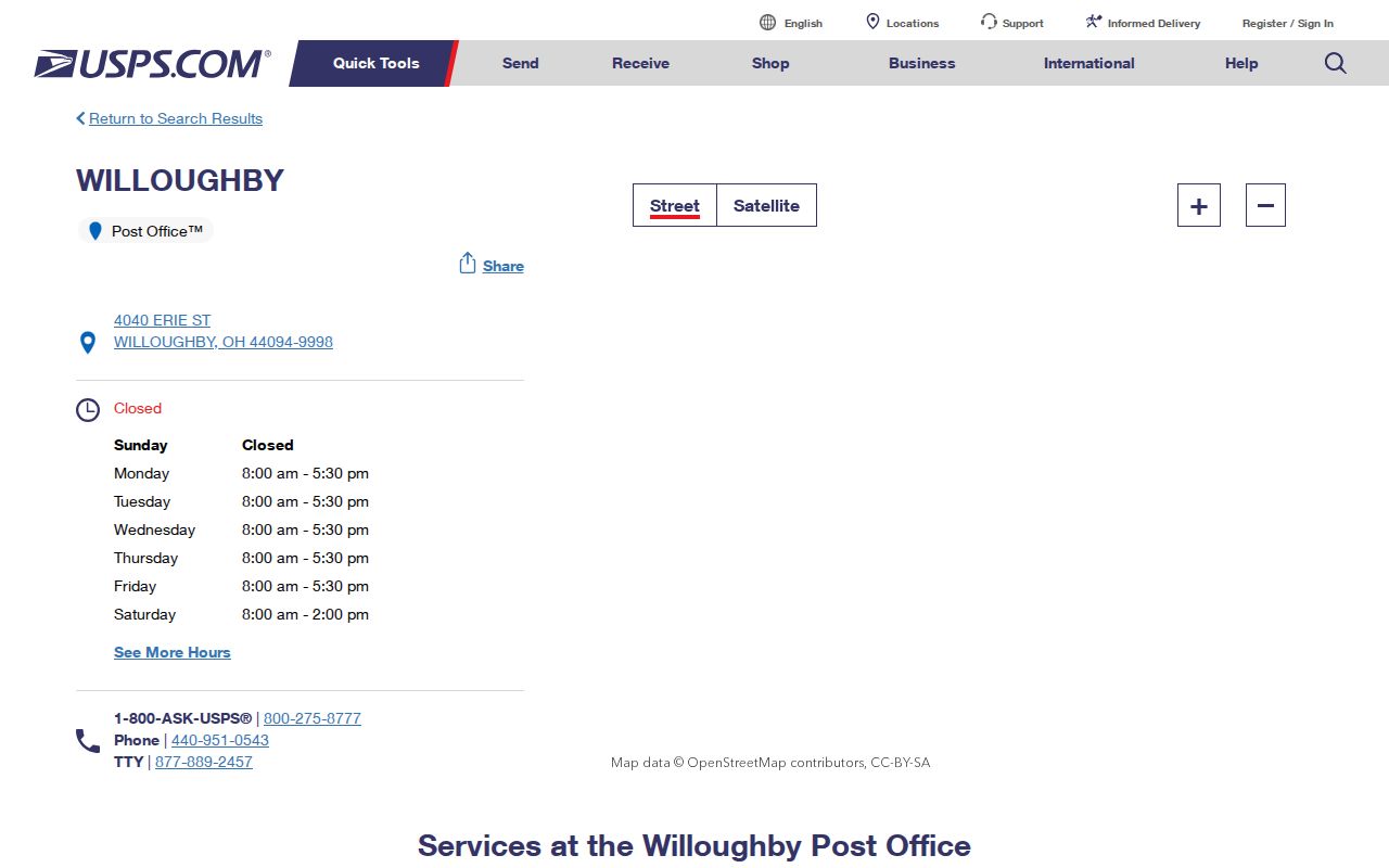 Willoughby ZIP code directory Willoughby Post Office reference
